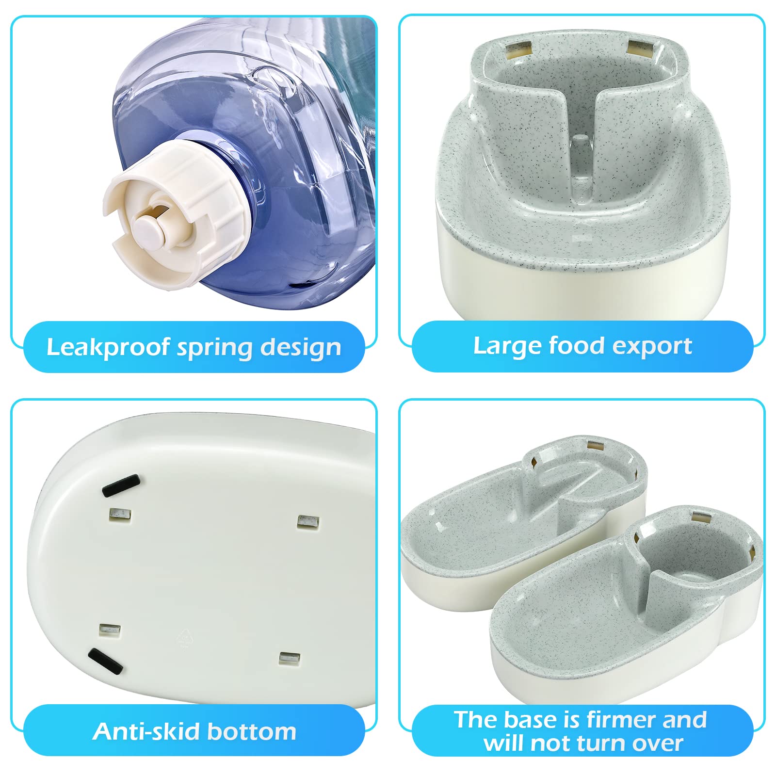Kacoomi non-slip feet keep the unit steady on smooth or slick floors