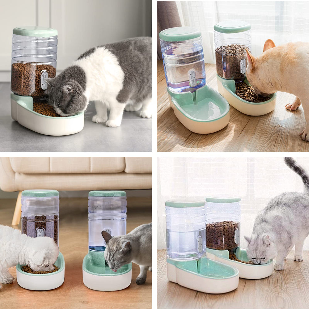 Kacoomi transparent bottle lets you see food and water levels.
