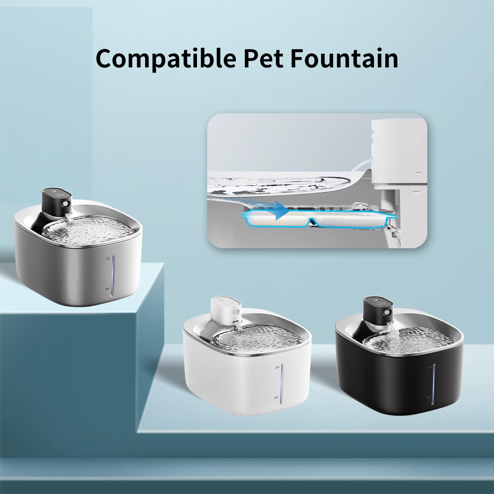 Kactoily 12 pump sponges support smooth water flow and filtration.