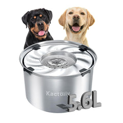 Kactoily 5.6L no-spill bowl for large dogs with wide base reduces splashes