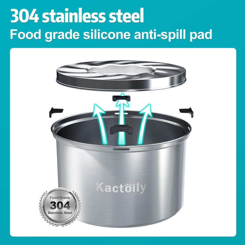 Kactoily dishwasher-safe stainless steel bowl cleans quickly after meals