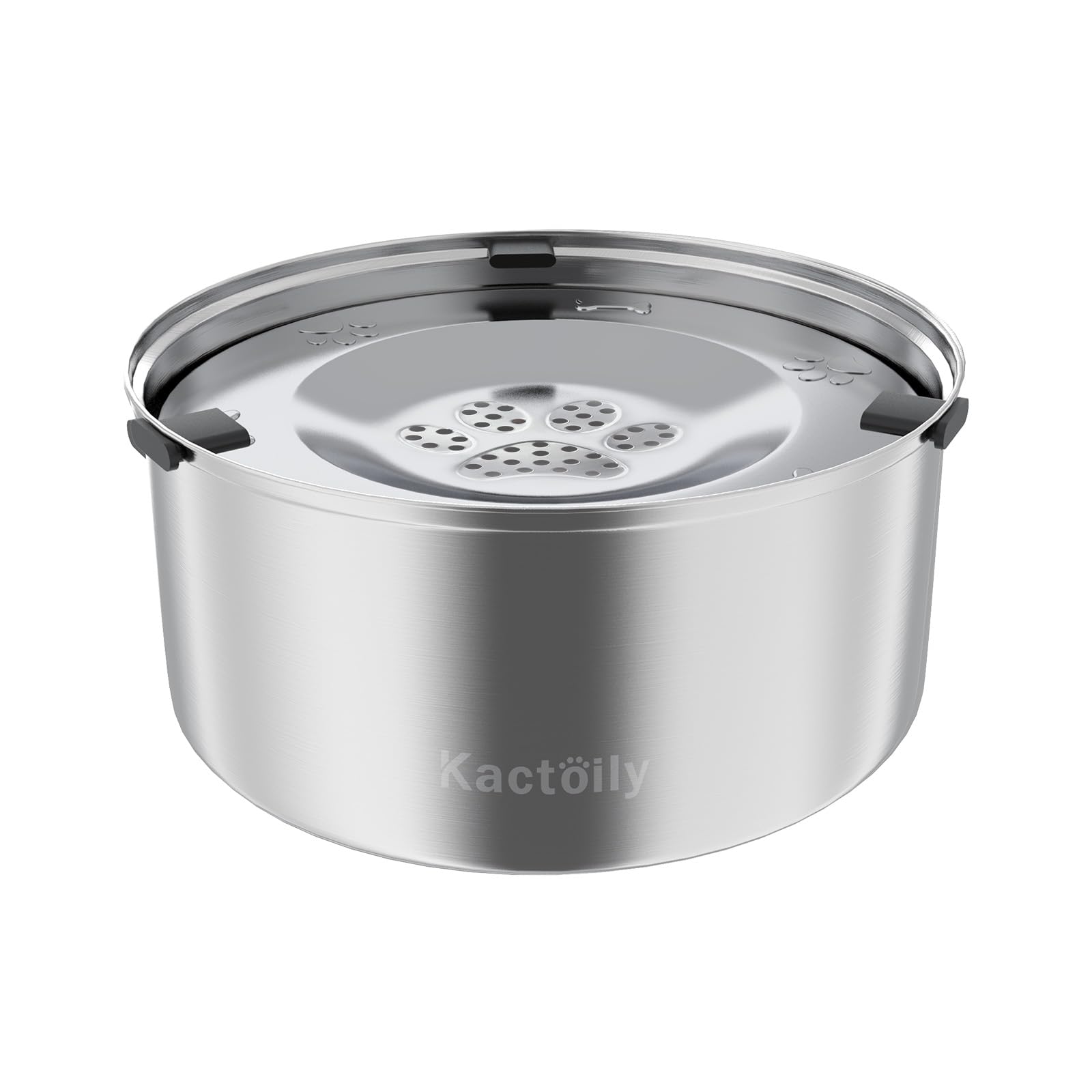 Kactoily large-capacity dog water bowl top view with spill-free design for busy homes.