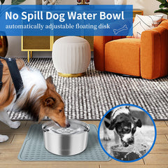 Kactoily stainless steel dog water bowl close-up showing durable material