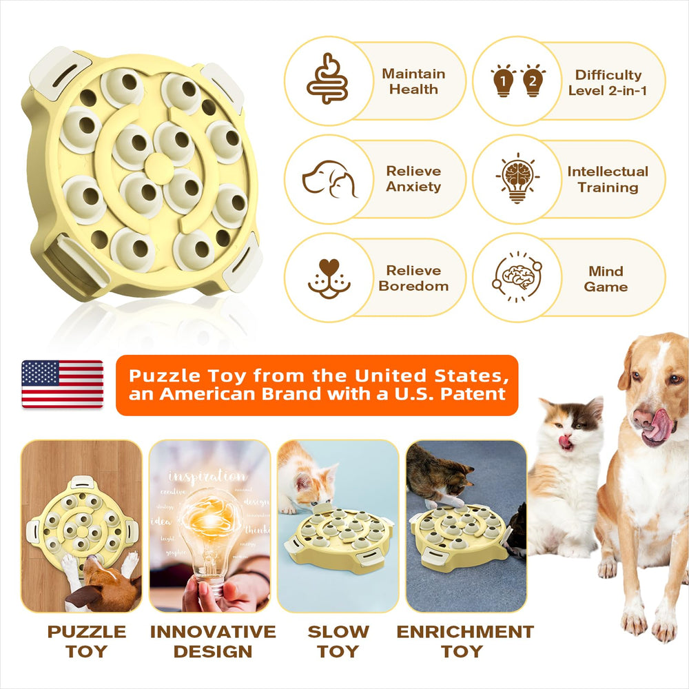 KADTC beginner-level puzzle demonstrates adjustable difficulty for progressive pet learning.