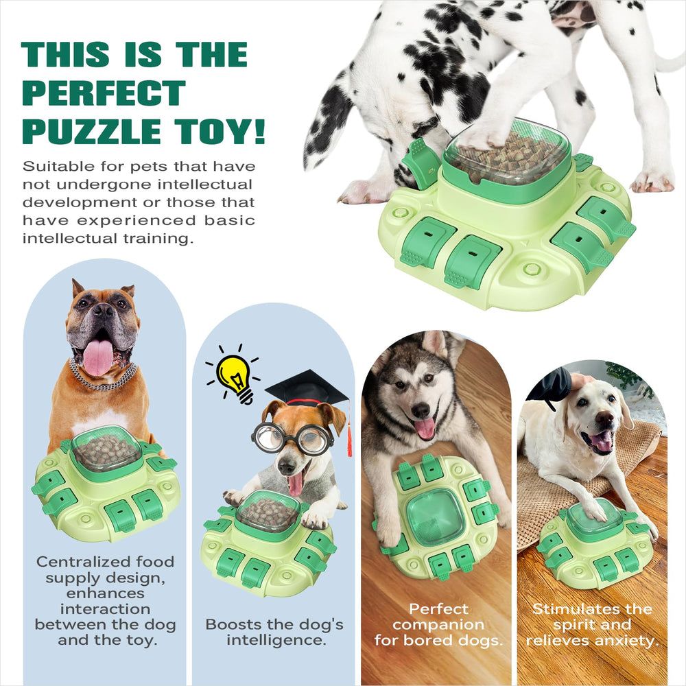 KADTC dog puzzle treat compartments highlights multi-step rewards to boost focus