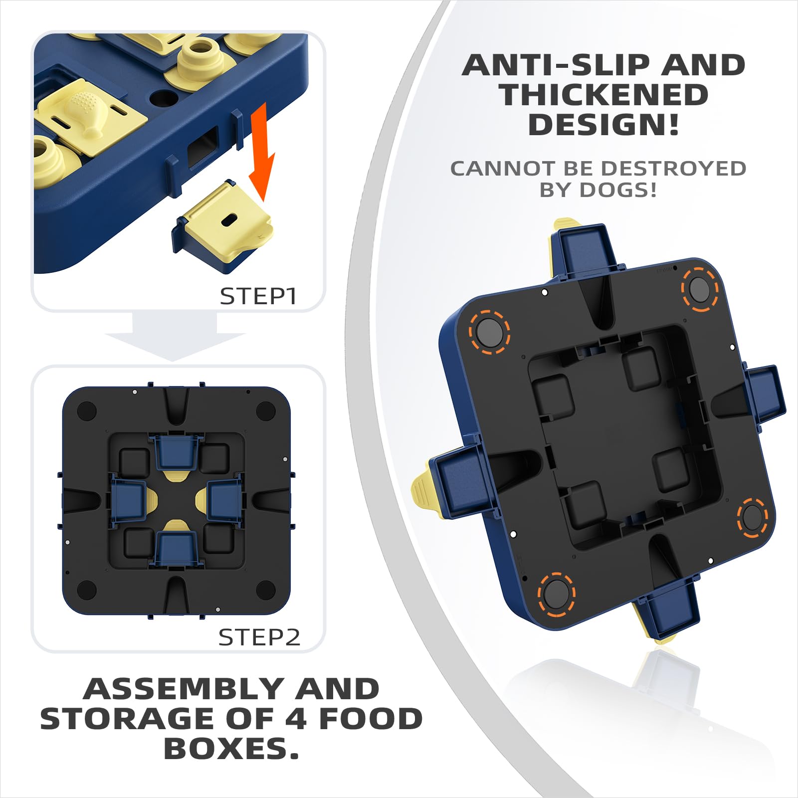 KADTC non-slip base provides stable engagement on wood, tile, or carpet.
