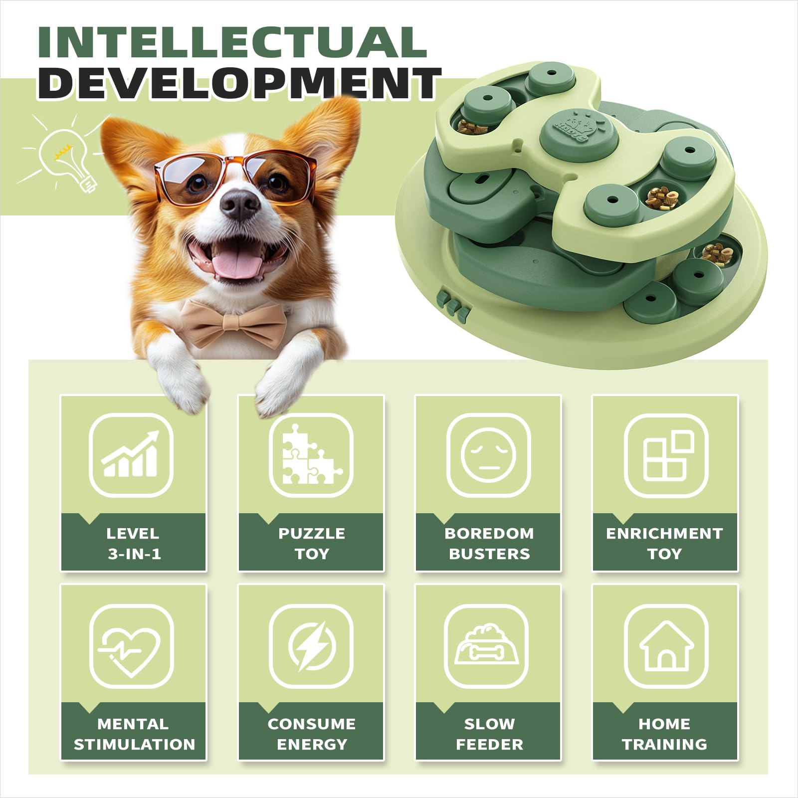 KADTC puzzle toy slow feeder feature supports paced meals during play.