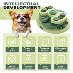 KADTC puzzle toy slow feeder feature supports paced meals during play.