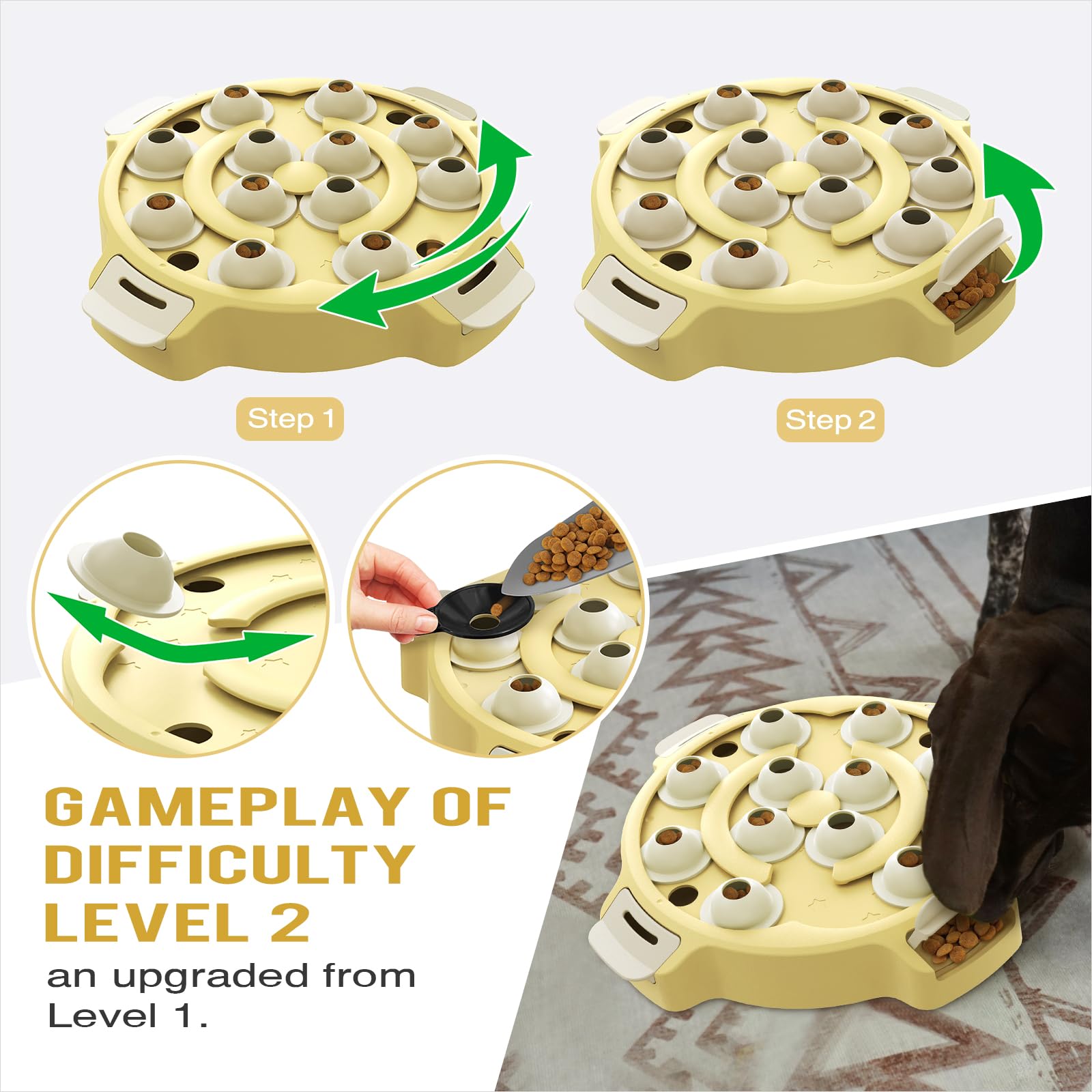 KADTC slow-feeding design promotes calmer meals and reduced anxiety.