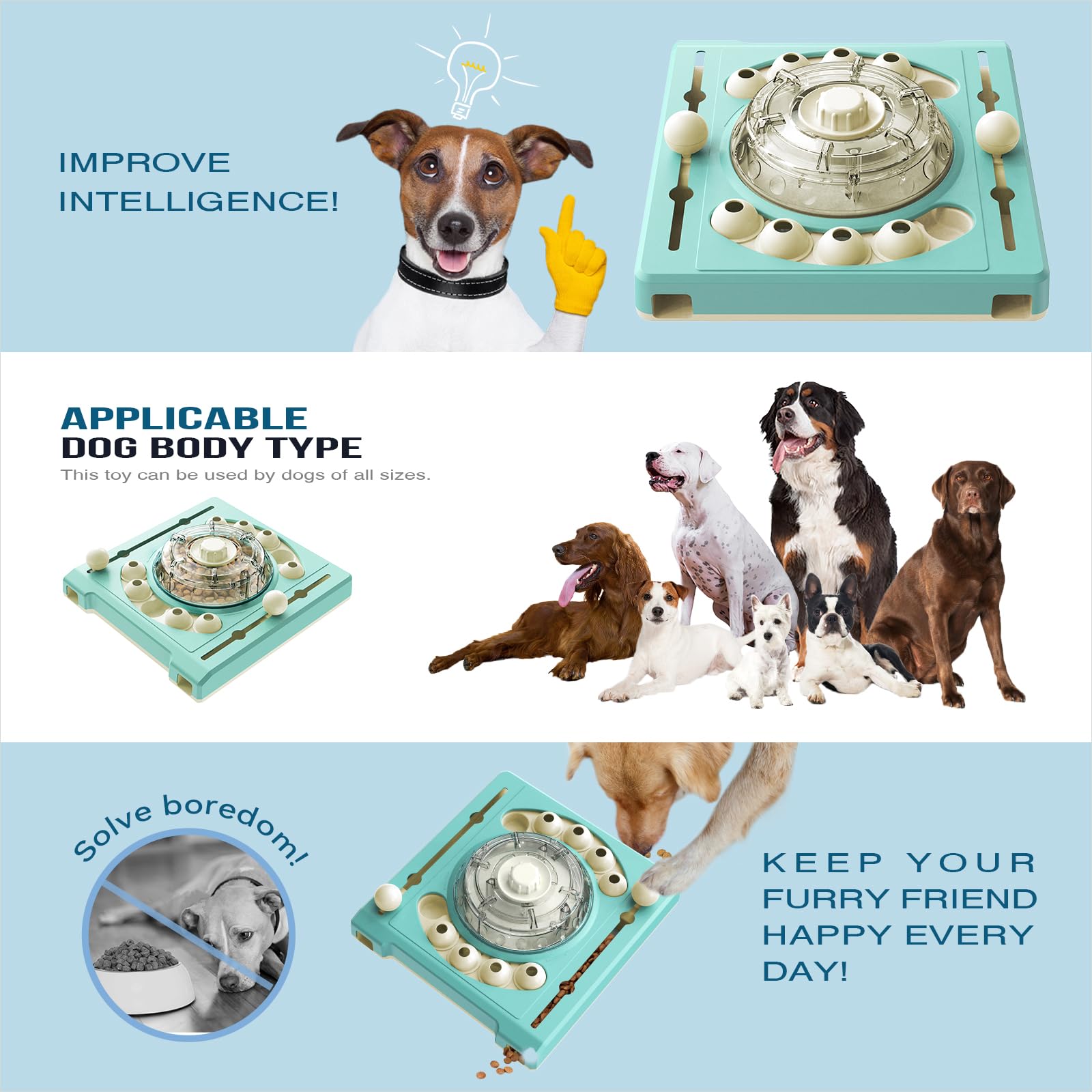 KADTC puzzle toy easy-cleaning view highlights detach-and-wash design after interactive sessions