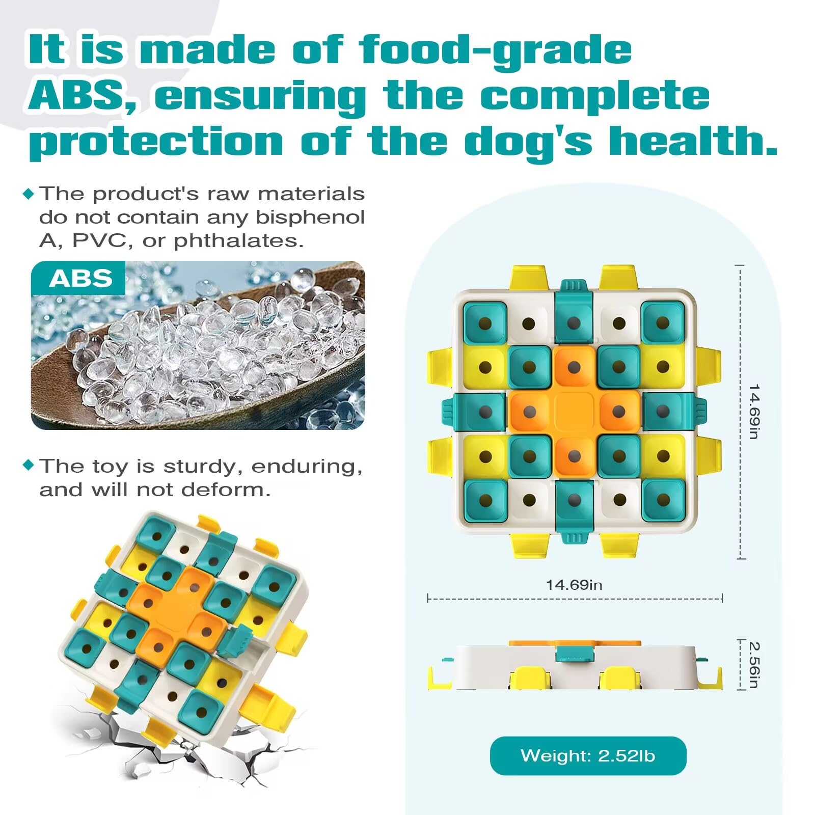 KADTC dog puzzle toy rotating-top lid action showcases Level 2 challenge and treat reveal