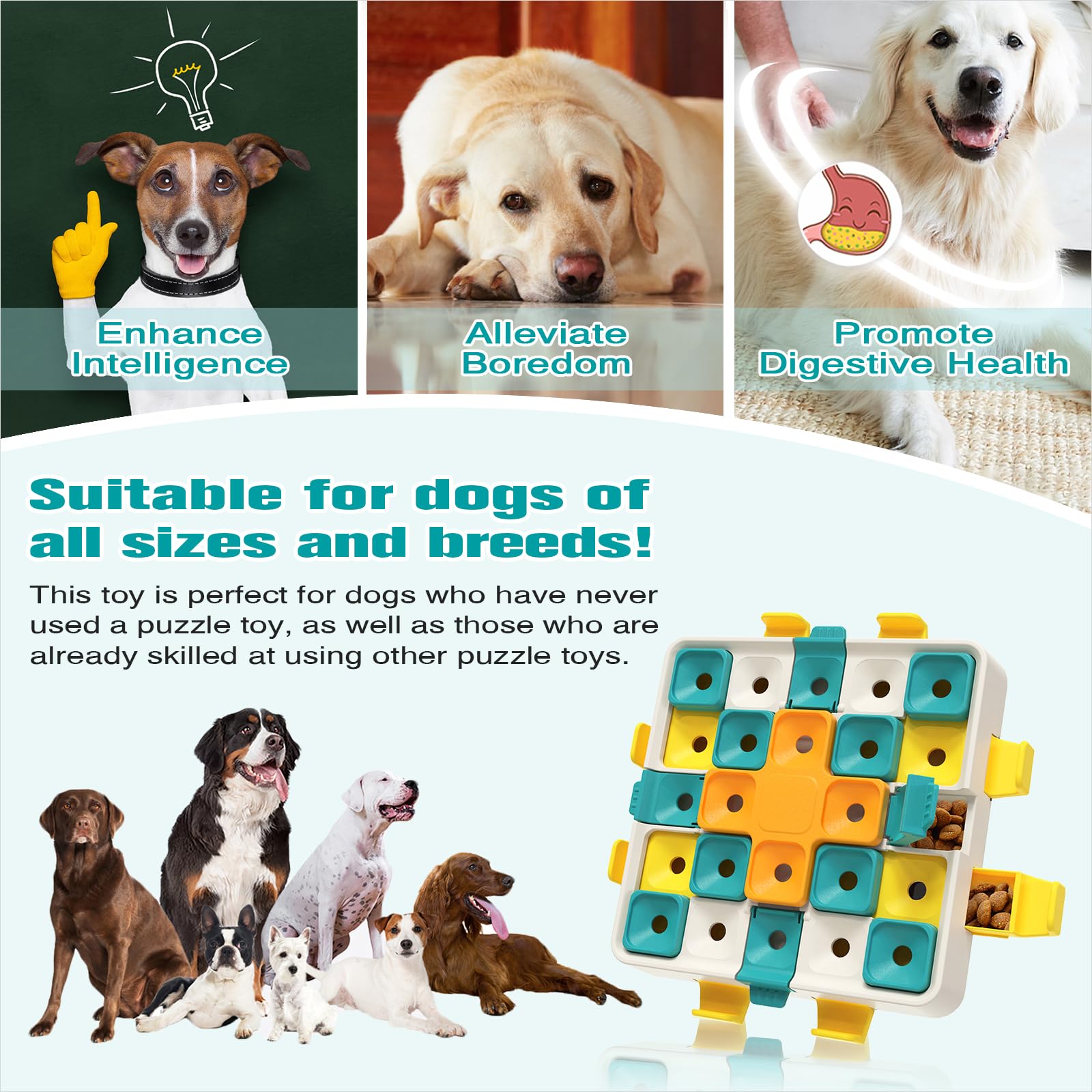 KADTC dog puzzle toy safe materials show BPA-free ABS construction for peace of mind