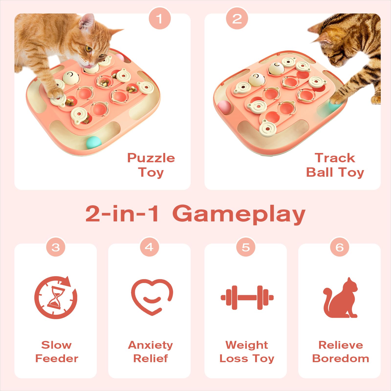 KADTC safe ABS material ensures BPA-free, durable cat toy that's gentle on paws.