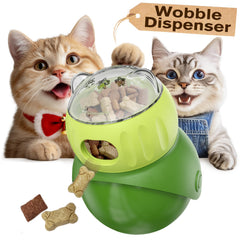 KADTC wobble cat treat toy base demonstrates no-tip stability for endless indoor play.