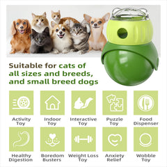 KADTC wobble cat treat toy in motion provides interactive wobble play for feline enrichment.