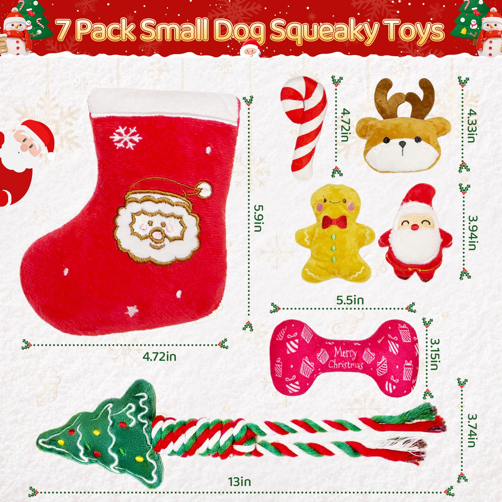 Kagoty Christmas tree toy with rope prompts tug-of-war and bonding