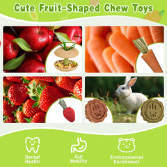 Kagoty Rabbit Grass Cake rabbit-shaped toy supports natural chewing in small pets.