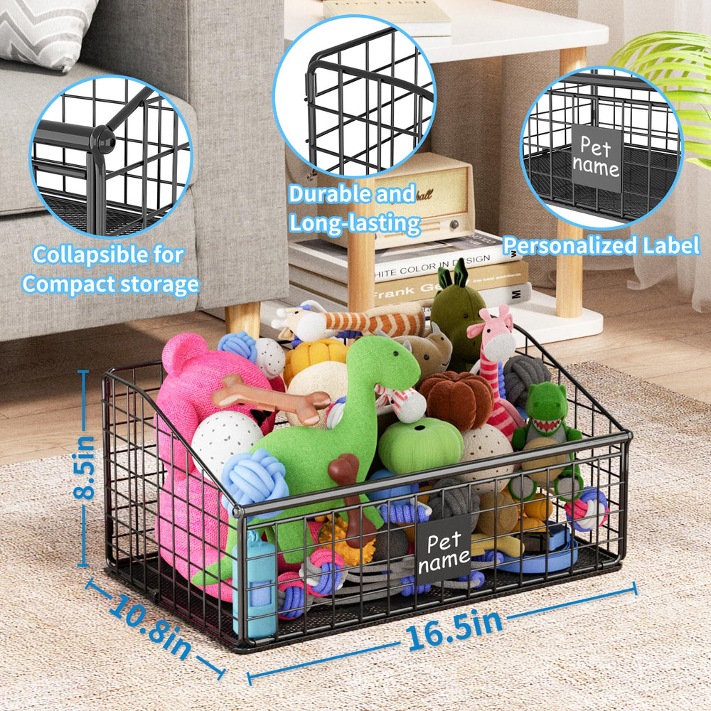 Kaiferty dog toy storage basket cottage decor keeps space tidy