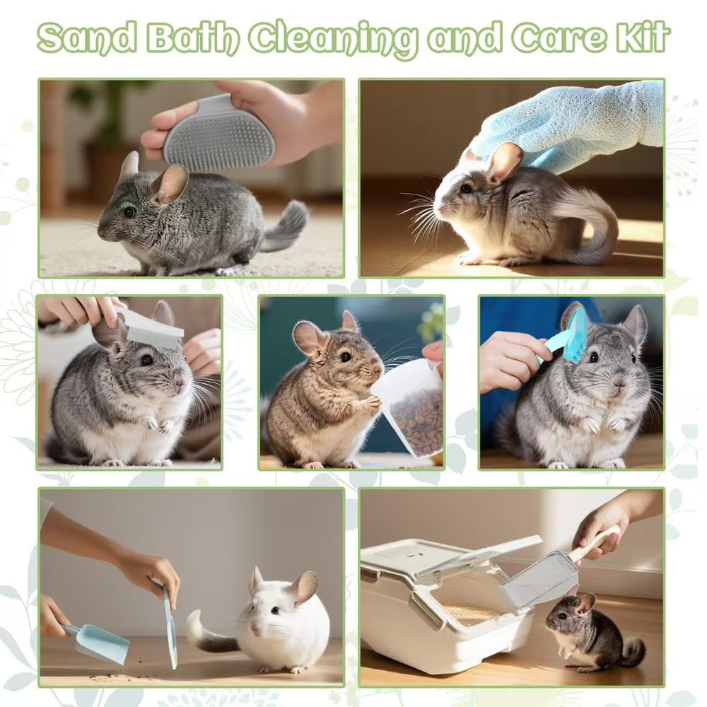 KAINUM durable plastic chinchilla sand bath is lightweight and cleanable
