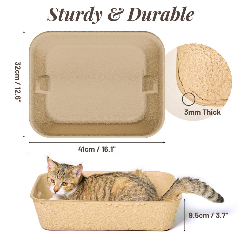 KAKKUE leak-proof litter box keeps urine contained while cats scratch, minimizing mess.