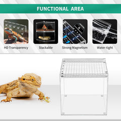 KAKOOTI reptile terrarium side ventilation holes showcasing airflow and pet comfort.