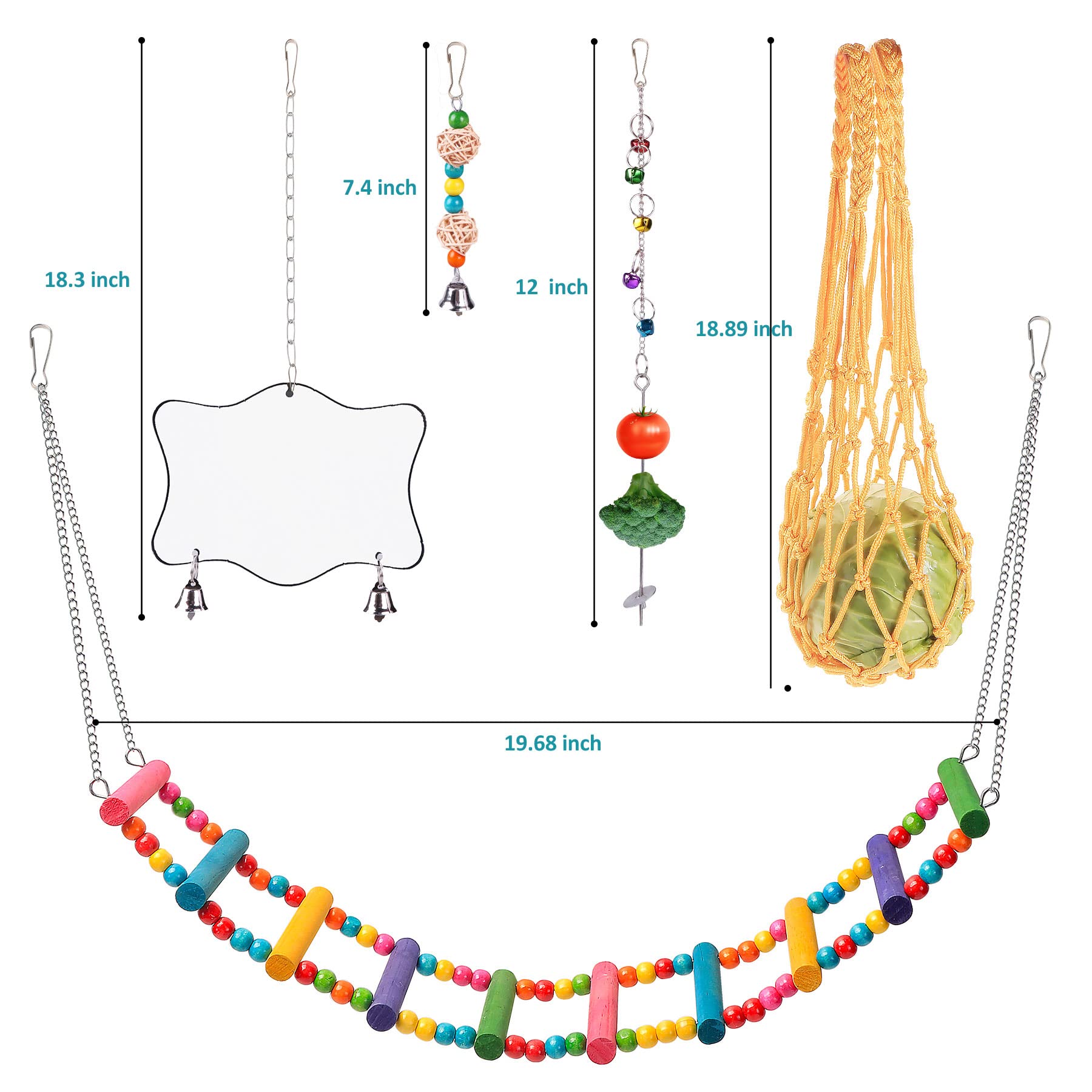 KAKUNM chicken swing toy adds motion for exercise and curiosity.