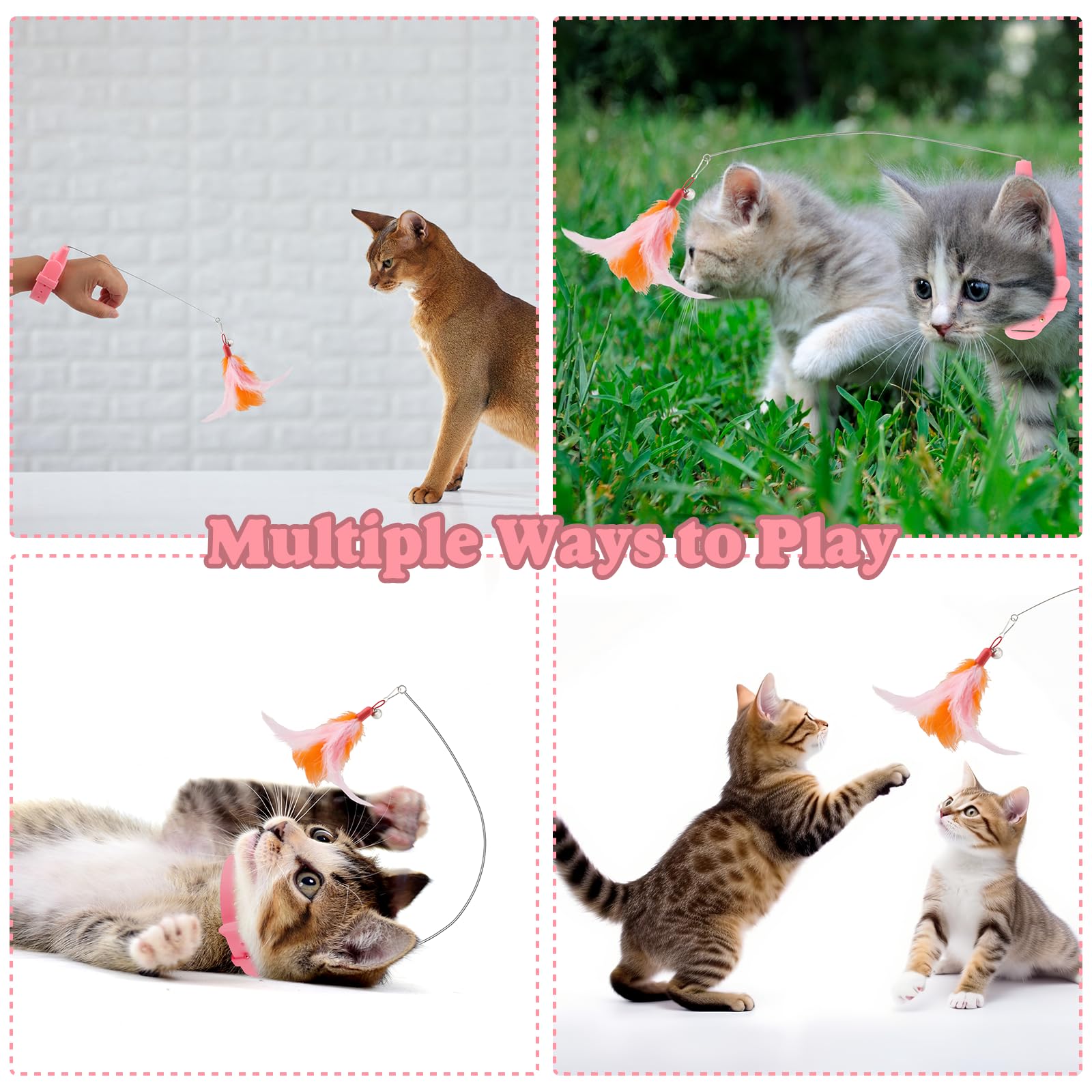 Kalamanda cat collar toy bell and wand promoting curiosity and responsive play