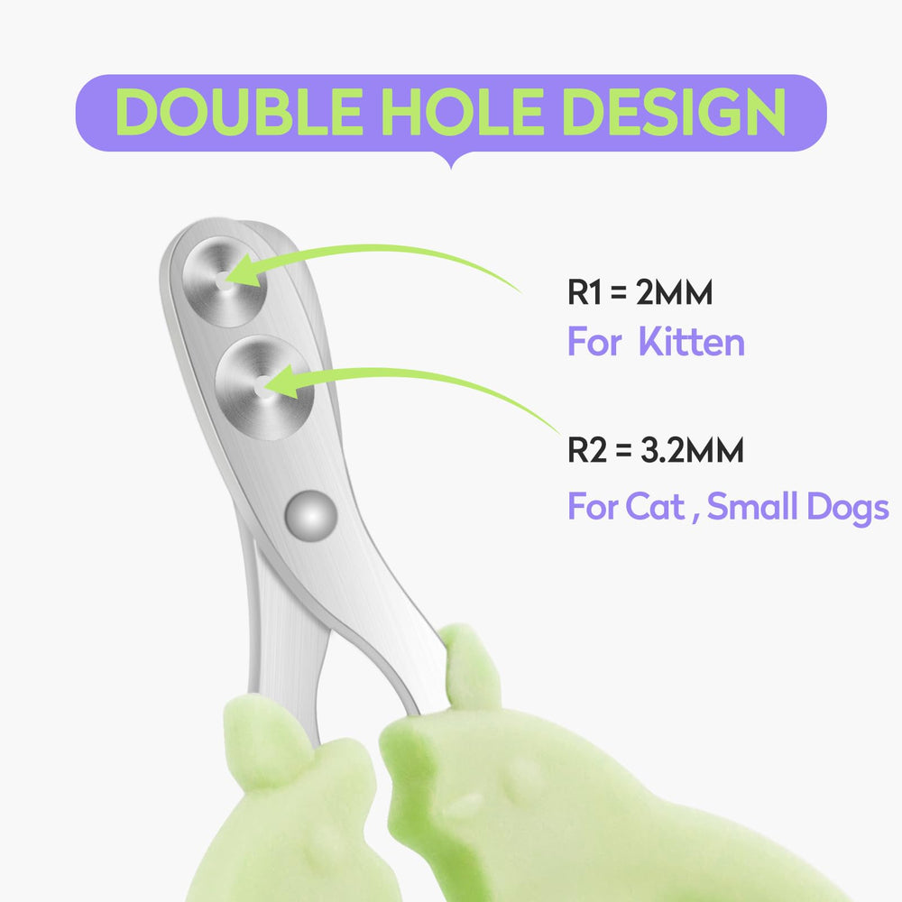 Kalamanda nail clipper dual-hole 2mm 3.2mm fits different nails safely.