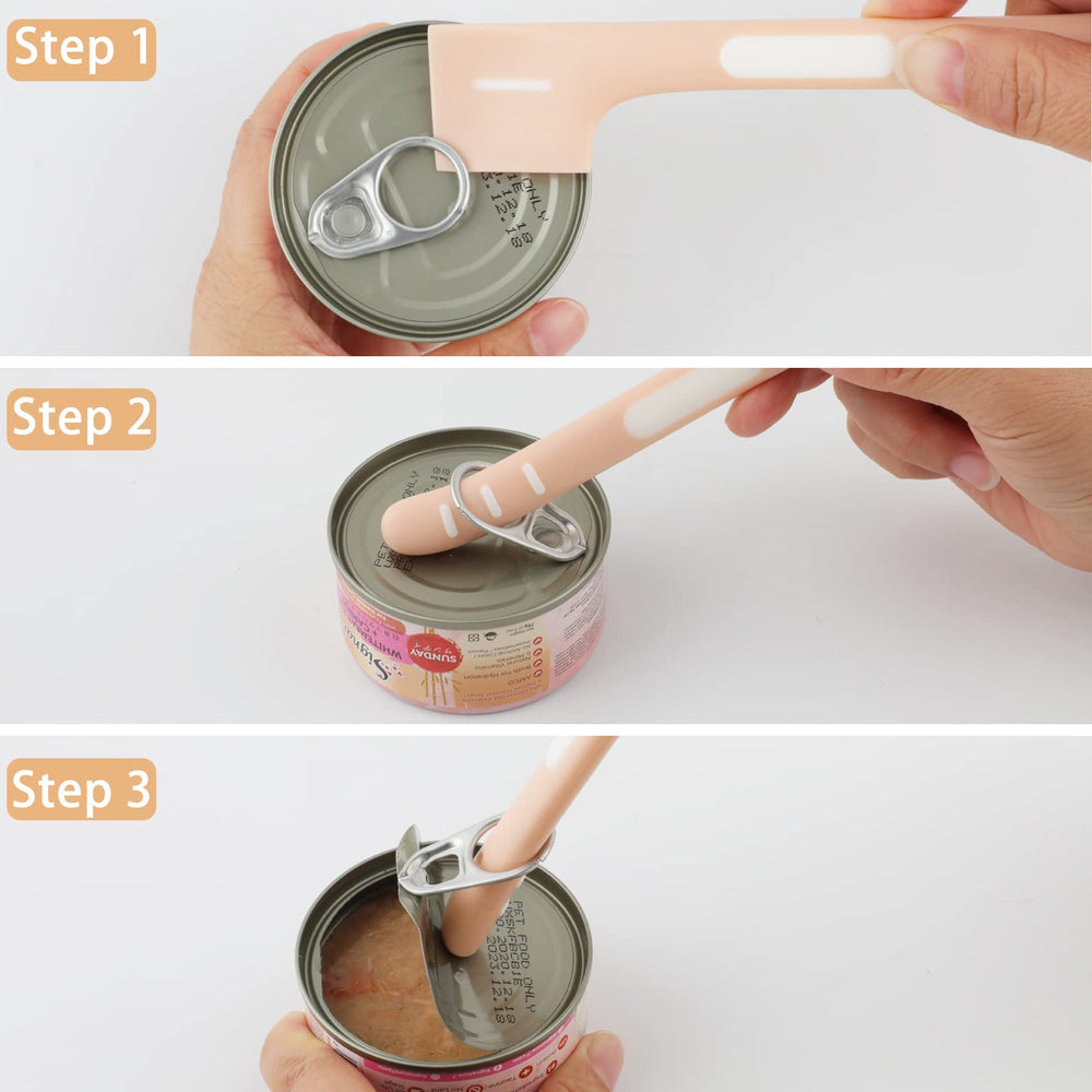 Kalamanda pink spoon showing easy scooping for wet food