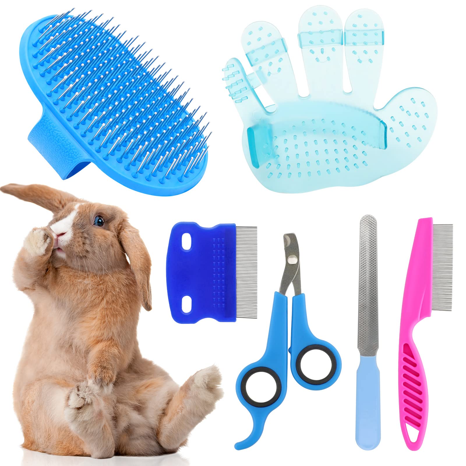 KALAMANDA rabbit grooming kit 6-pack for gentle at home care
