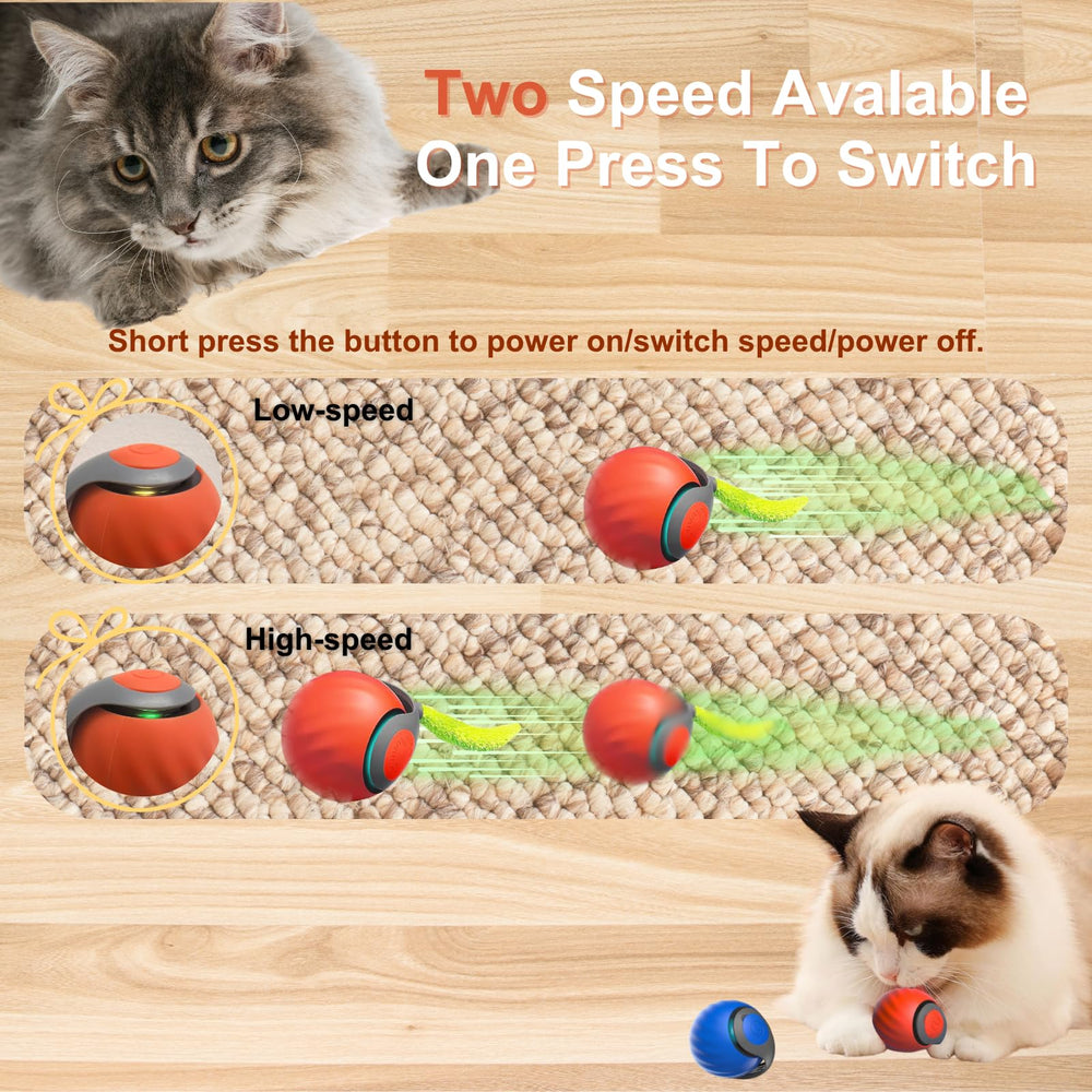 Kalaxy47 ball with plush tail attachment aiding ground stalking
