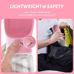 Kalimdor dog water bottle compact portable design fits in backpack or hand