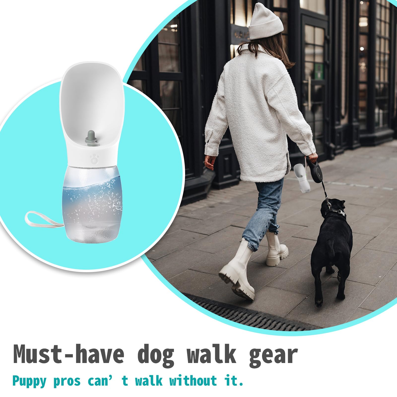 Kalimdor Dog Water Bottle made from food-grade plastic