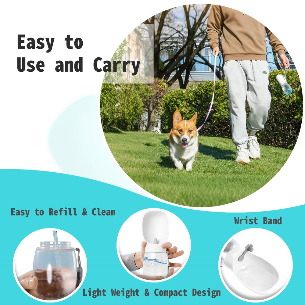 Kalimdor Dog Water Bottle features leak-proof cap to prevent spills