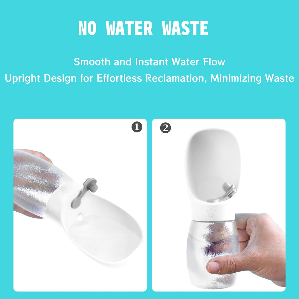 Kalimdor Dog Water Bottle shows press-button release for quick hydration