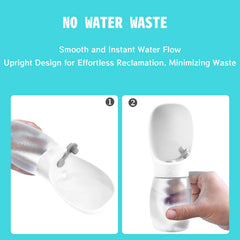 Kalimdor Dog Water Bottle shows press-button release for quick hydration