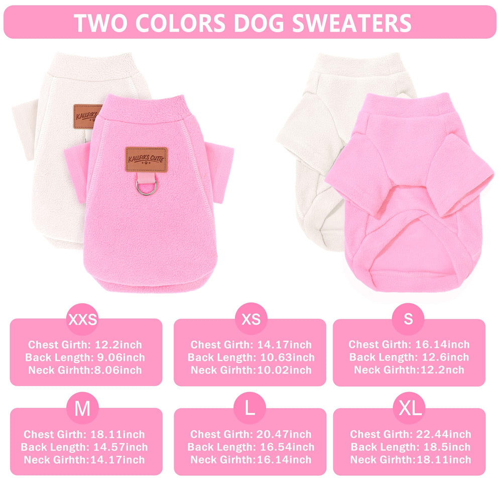 Kallfir's cutie size chart covering XXS to XL for versatile fit