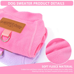 Kallfir's cutie turtleneck sweater with leash ring close-up showing easy pullover design.