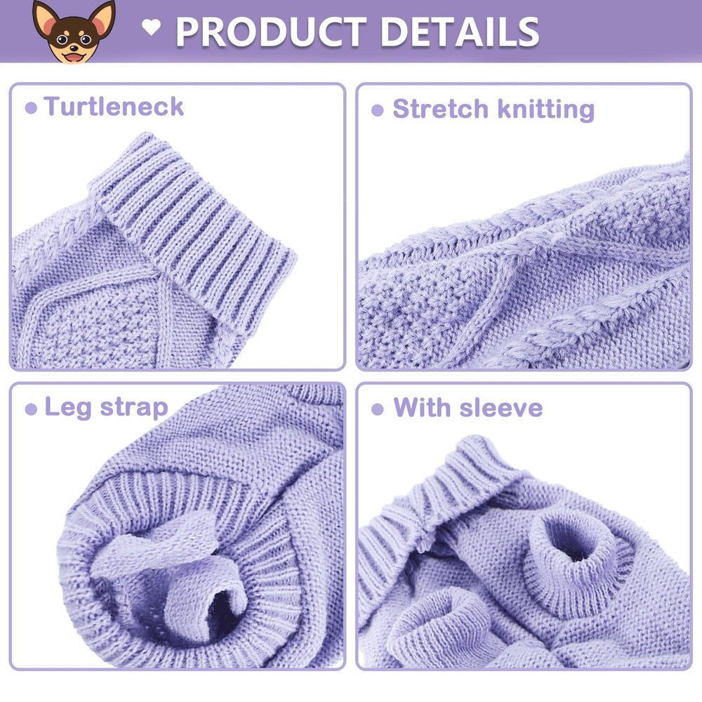 Kallfir's Cutie wool blend puppy sweater green front view delivers soft texture and easy wear.