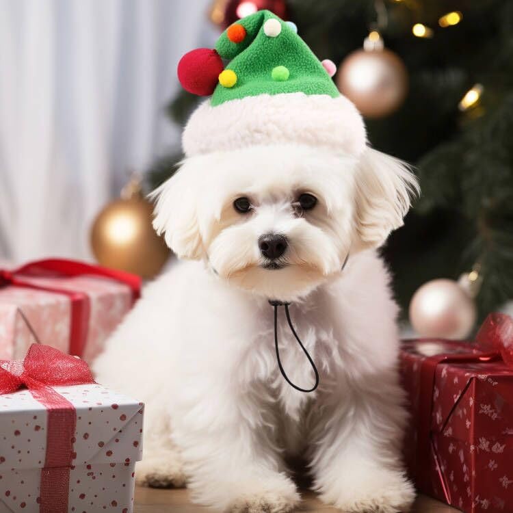 KAMA BRIDAL dog Santa hat indoor outdoor use for family celebrations