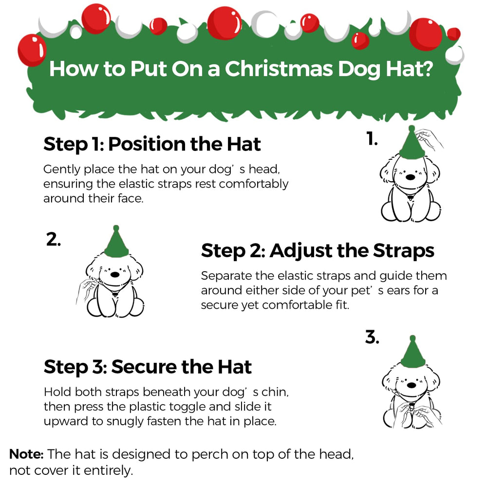 KAMA BRIDAL dog Santa hat secure strap ensures snug fit during play