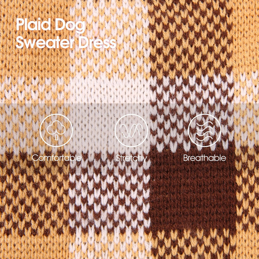 Kama Bridal knit detail coffee plaid close-up emphasizes soft fabric