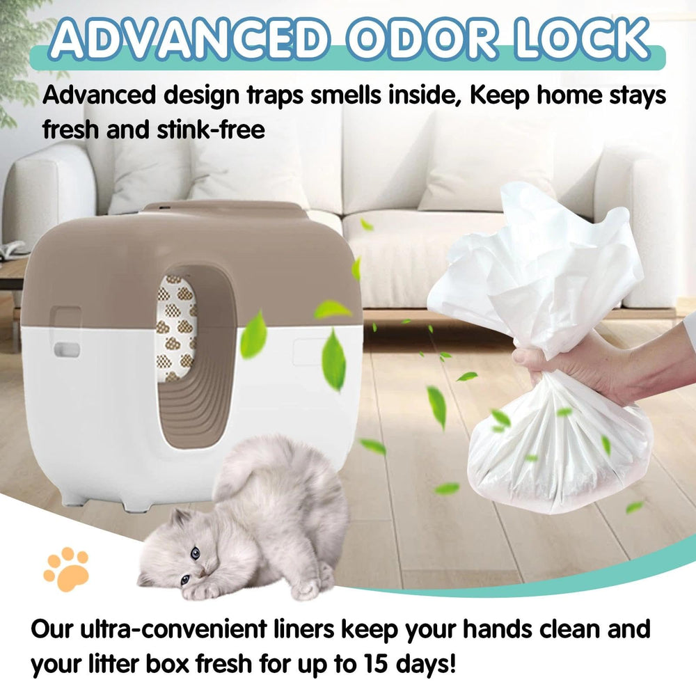 Kamrexi liner-setup-posts shows easy snap-on installation for mess-free setup.