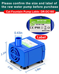 KANCHOU ceramic cupcake fountain pump installation showing compatibility and ease of maintenance.