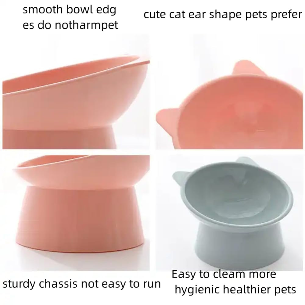 Kangnuoxue tilted design for 15-degree eating angle of cat bowls