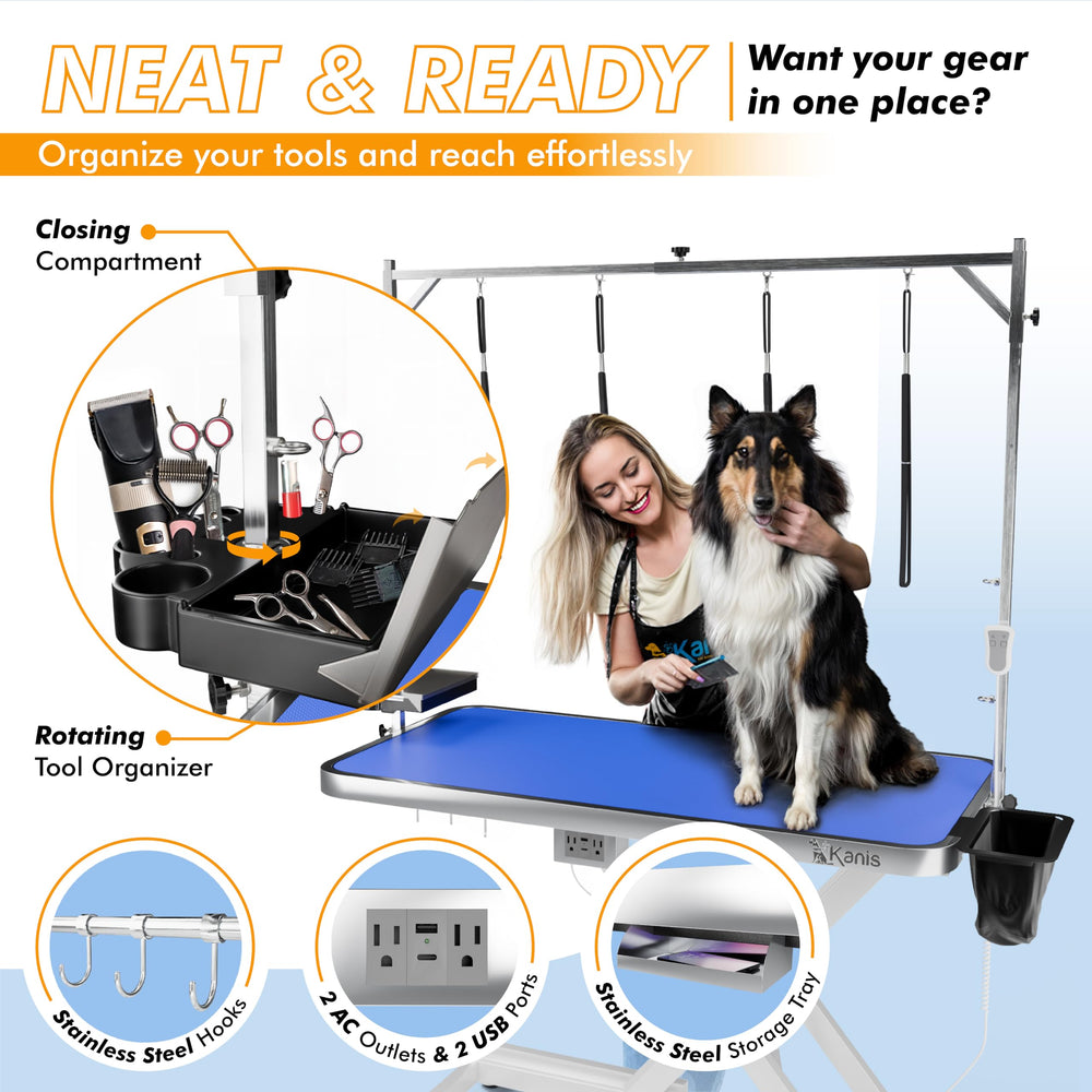 KANIS plug-and-play setup demonstrates quick readiness for professional or home grooming.