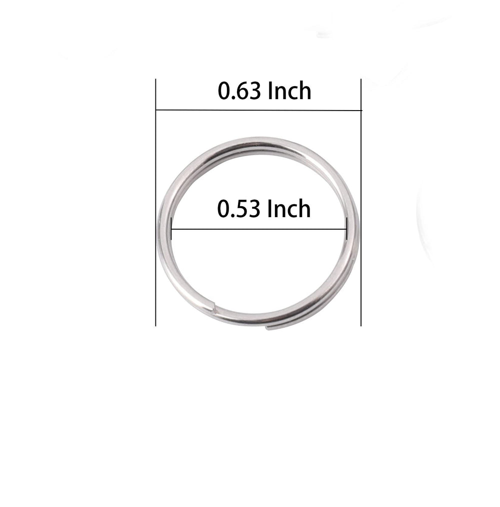 KANSPHY half-inch split key ring pack image highlighting 50-pack packaging for organization