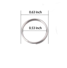 KANSPHY half-inch split key ring pack image highlighting 50-pack packaging for organization