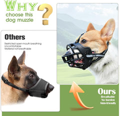 kanuoc dog muzzle soft-material reduces nose rubbing for comfort
