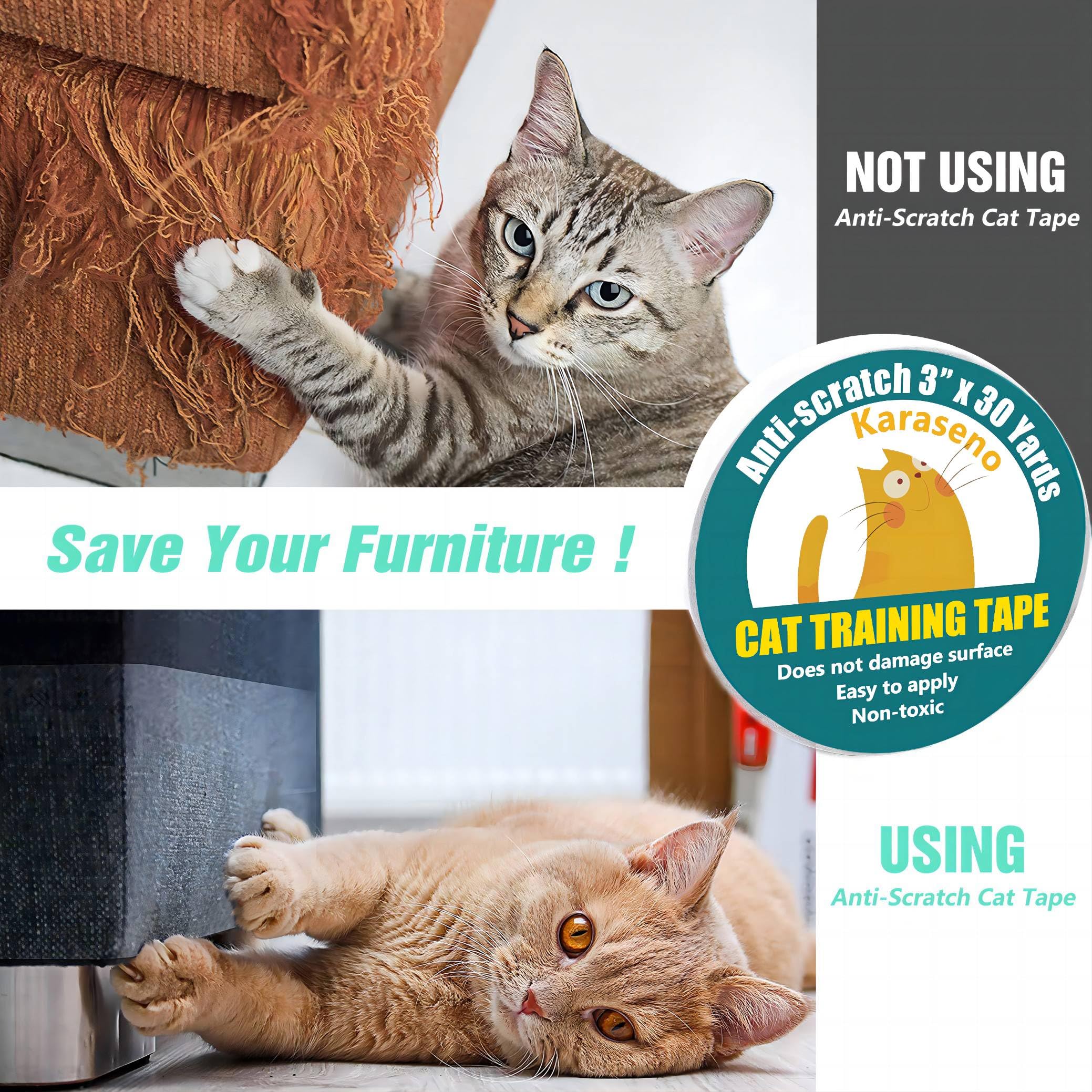 Karaseno pet-safe transparent surface protector remains nearly invisible on surfaces.